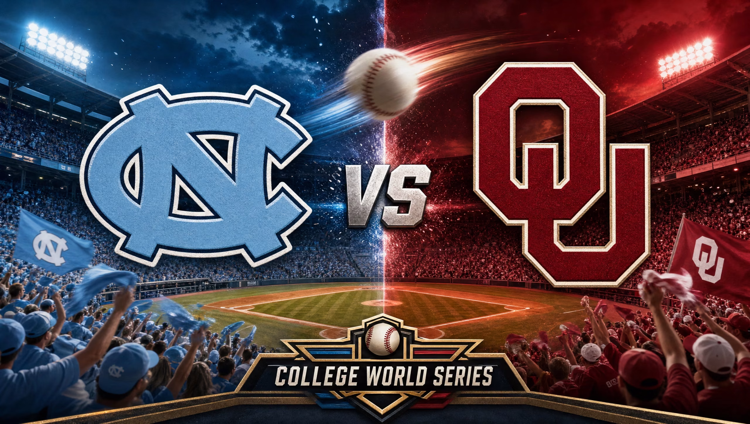 North Carolina vs Oklahoma College World Series