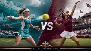 Kamilla Rakhimova vs Emma Raducanu WTA Queen's Club quarterfinal matchup