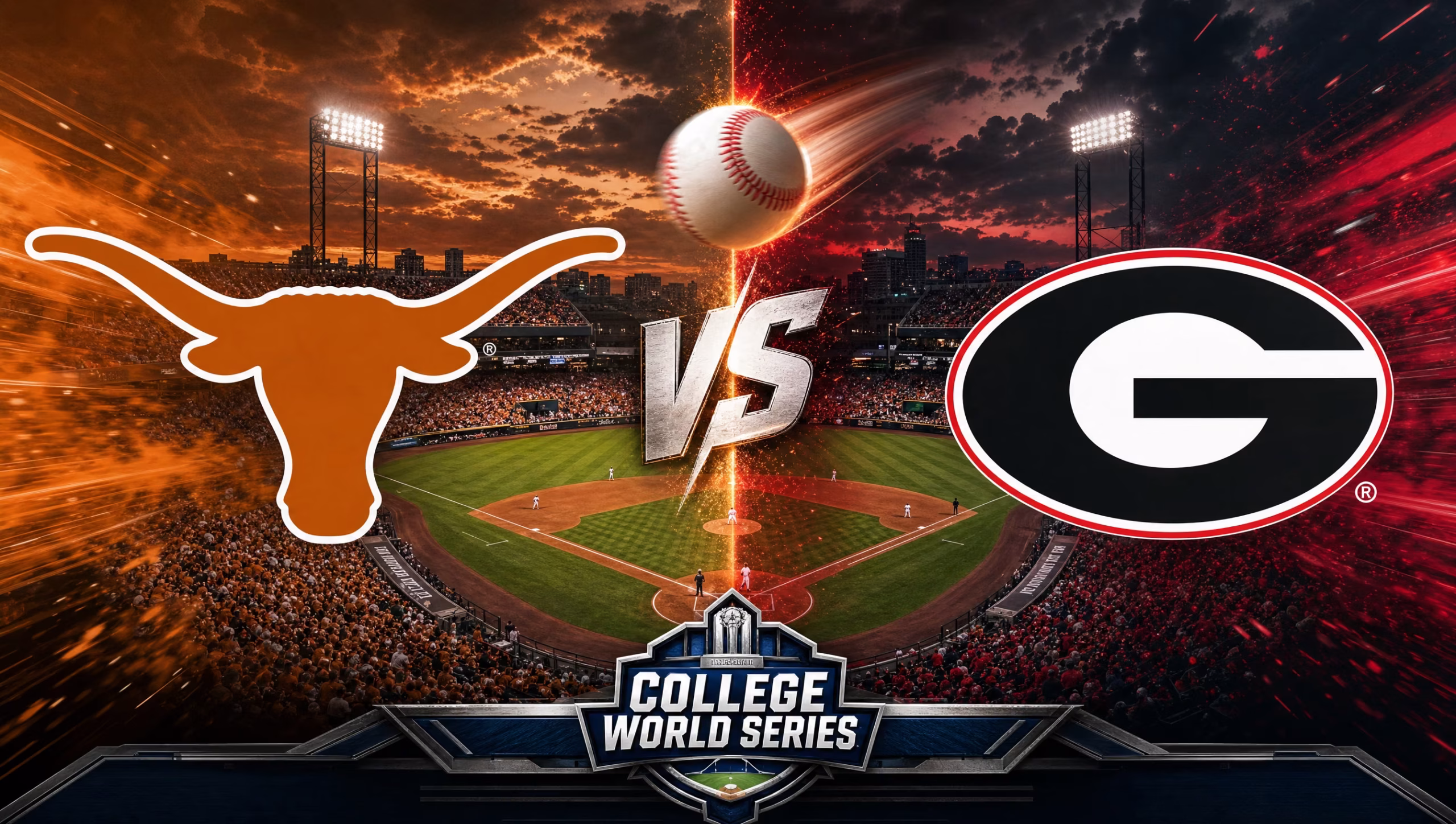 Texas Longhorns vs Georgia Bulldogs College World Series matchup
