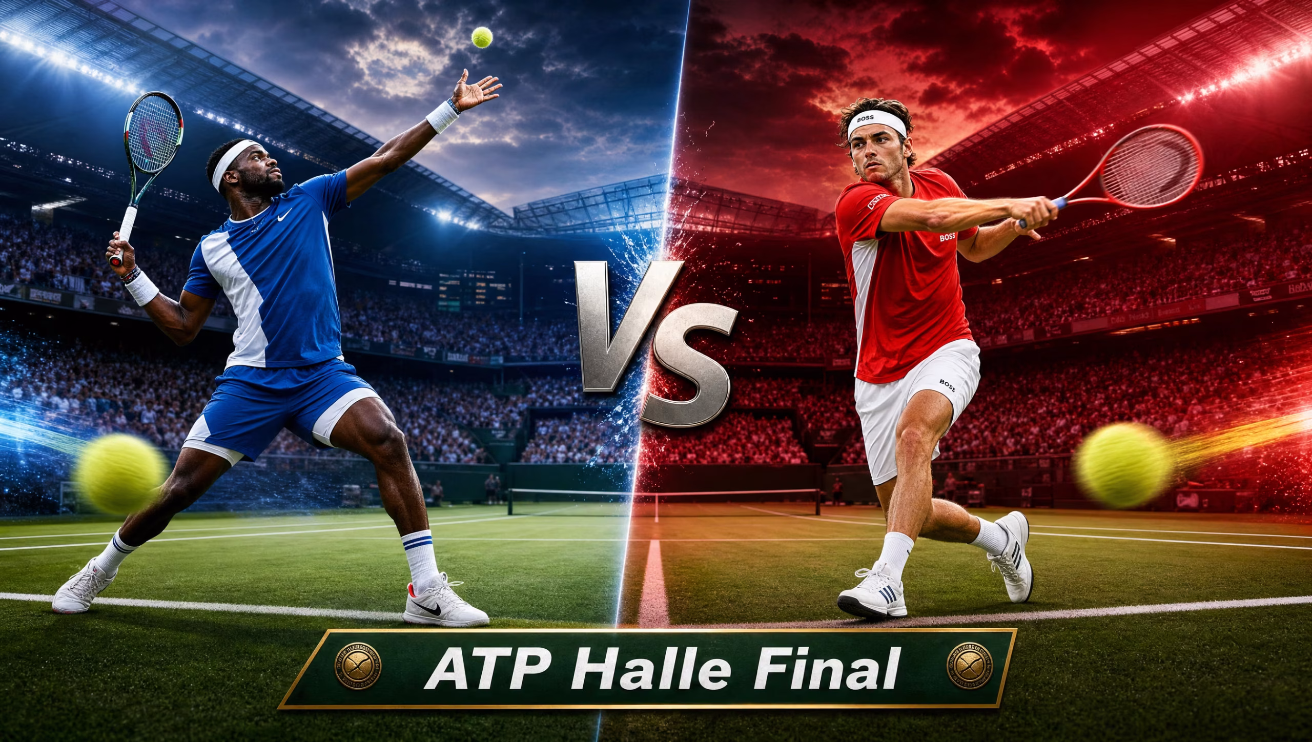 Frances Tiafoe vs Taylor Fritz ATP Halle Grass-court Final