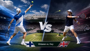 Otto Virtanen and Arthur Fery Wimbledon second-round tennis matchup
