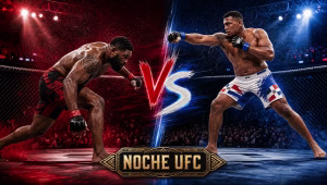 Split-screen UFC matchup graphic: Curtis Blaydes shooting a takedown opposite Waldo Cortes-Acosta throwing a right hand